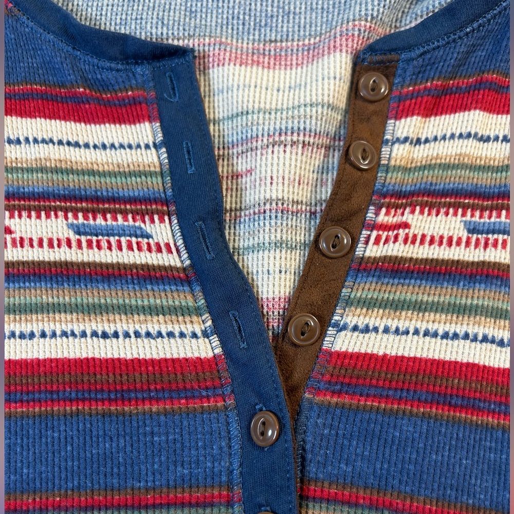 Ralph Lauren LRL Jeans Co. Southwestern Aztec Striped Drop-Waist Midi Dress 2X - Picture 3 of 11